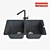 Franke Aneta Sink: Modern Onyx Finish 3D model small image 1
