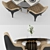 Luxurious Charla Chair & Darian Table Set 3D model small image 2