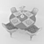 Luxurious Charla Chair & Darian Table Set 3D model small image 3