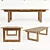 Modern Causeway Dining Set 3D model small image 2