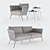 BIANCA Outdoor Rope Sofa & Sheeba Teak Side Tables 3D model small image 2