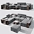 Modular Leonardo Sofa: Customizable & Stylish 3D model small image 1