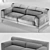 Modern Elegance: Natuzzi Ido Sofa 3D model small image 3