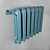 Vintage Blue Iron Radiator MC-140 3D model small image 1