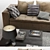 Modern Corner Sofa: BoConcept Mezzo 3D model small image 3