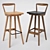 Scandinavian Modern Bar Stools by Henry Rosengren Hansen 3D model small image 1