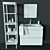 IKEA Bathroom Set: Hemnes Shelving Unit and Godmorgon/Broviken Vanity 3D model small image 3