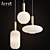 Brass Ellipse Pendant Light 3D model small image 1