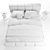 Luxurious Dunn Bed Set 3D model small image 3
