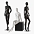 Abstract Glossy Female Mannequin: Detachable Torso, Arms and Legs 3D model small image 2