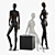 Abstract Glossy Female Mannequin: Detachable Torso, Arms and Legs 3D model small image 3