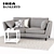 Stylish 3-Seater Sofa - Ikea BANKERYD 3D model small image 1