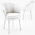 Elegante Velvet Lupino Dining Chair 3D model small image 2