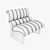 1967 B&B Italia Lombrico Divano 3D model small image 3