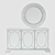 Bernhardt Clarendon Buffet with Round Mirror 3D model small image 3