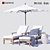 Belmont Outdoor Furniture Set 3D model small image 1