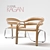 Siena Leather Fettuccini Chair 3D model small image 1