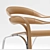 Siena Leather Fettuccini Chair 3D model small image 2