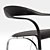 Fetuccini 165: Sleek Chrome & Leather Chair 3D model small image 2