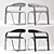 Fetuccini 165: Sleek Chrome & Leather Chair 3D model small image 3