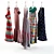 Shoulder Dresses for Girls 3D model small image 3