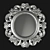 Elegant Handcrafted Silver Mirrors 3D model small image 2