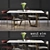 Modern Mid-Century Dining Set 3D model small image 1