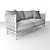Elegant Maynard Woven Linen Sofa 3D model small image 3
