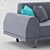 Modern PORTLAND 3-Seater Sofa 3D model small image 2