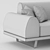 Modern PORTLAND 3-Seater Sofa 3D model small image 3