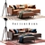 Pottery Barn Jake Leather Set 3D model small image 1