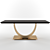 Walnut & Copper Luxury Console 3D model small image 2