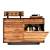 Vinyl-Inspired Chest of Drawers 3D model small image 1