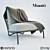 Minotti Aston Cord Outdoor Armchair 3D model small image 1