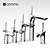 PuraVida Basin Faucet Set: Elegant & Functional 3D model small image 1