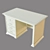 Luxurious Platinum Desk: Sleek Design & Functional Dimensions 3D model small image 2