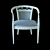 Avorio Semi-Armchair: Elegant and Comfortable 3D model small image 1