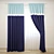 Shadow Curtains with Tie-backs 3D model small image 1