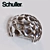 Braille Schuller Narisa: 190mm Height, Chrome Metal Wall Lamp 3D model small image 1