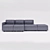 Versatile and Stylish Ikea Vallentuna Sofa Bed 3D model small image 2