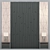 Rustic Reclaimed Wood Headboard 3D model small image 1