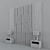 Rustic Reclaimed Wood Headboard 3D model small image 2
