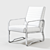 Contemporary Leather Lounge Chair 3D model small image 2