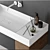 Quattro.Zero Wall-Mounted Washbasin 3D model small image 2