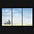Safavieh Dune Buggy Triptych Wall Art 3D model small image 1