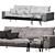 Luxury Bonaldo Avarit Sofa 3D model small image 3