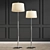 Sleek Chrome Floor Lamp: Diana Santa & Cole 3D model small image 1