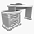 Flora Wooden Table: Elegant and Spacious 3D model small image 3