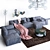 Bonaldo Peanut Sofa: Modern Design
Pebble Coffee Table: Stylish Addition
Metallux ATOM Chandelier: 3D model small image 1