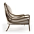 Crescent Lounge Chair:Ultimate Comfort and Style 3D model small image 2